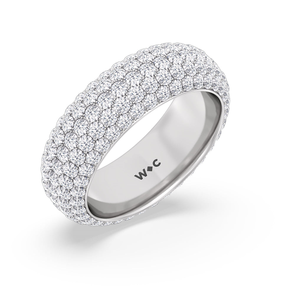 The Windsor Wide Eternity Ring with Platinum / Lab / 4 Cut Diamond in 14KT Platinum / Lab / 4 view 3
