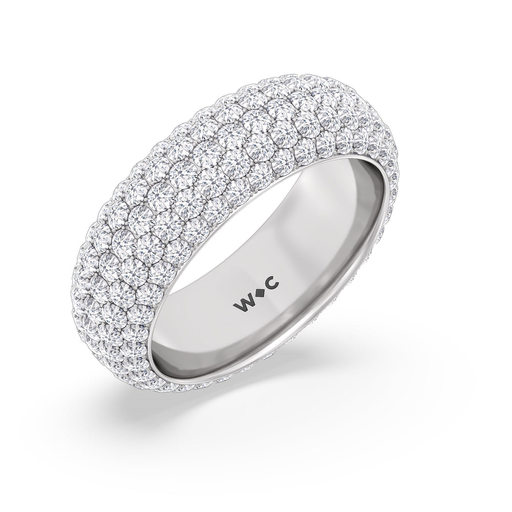 The Windsor Slim Eternity Ring with Platinum / Lab / 4 Cut Diamond in 14KT Platinum / Lab / 4 view 5
