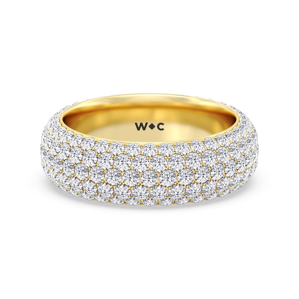 The Windsor Slim Eternity Ring with 18KT Yellow Gold / Lab / 4 Cut Diamond in 14KT Yellow Gold / Lab / 4 view 1
