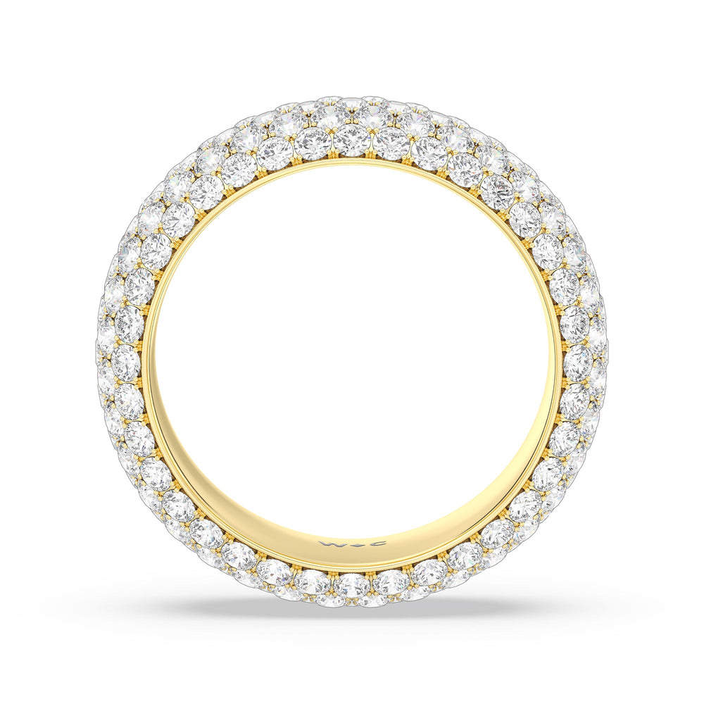 The Windsor Wide Eternity Ring with 18KT Yellow Gold / Lab / 4 Cut Diamond in 14KT Yellow Gold / Lab / 4 view 2
