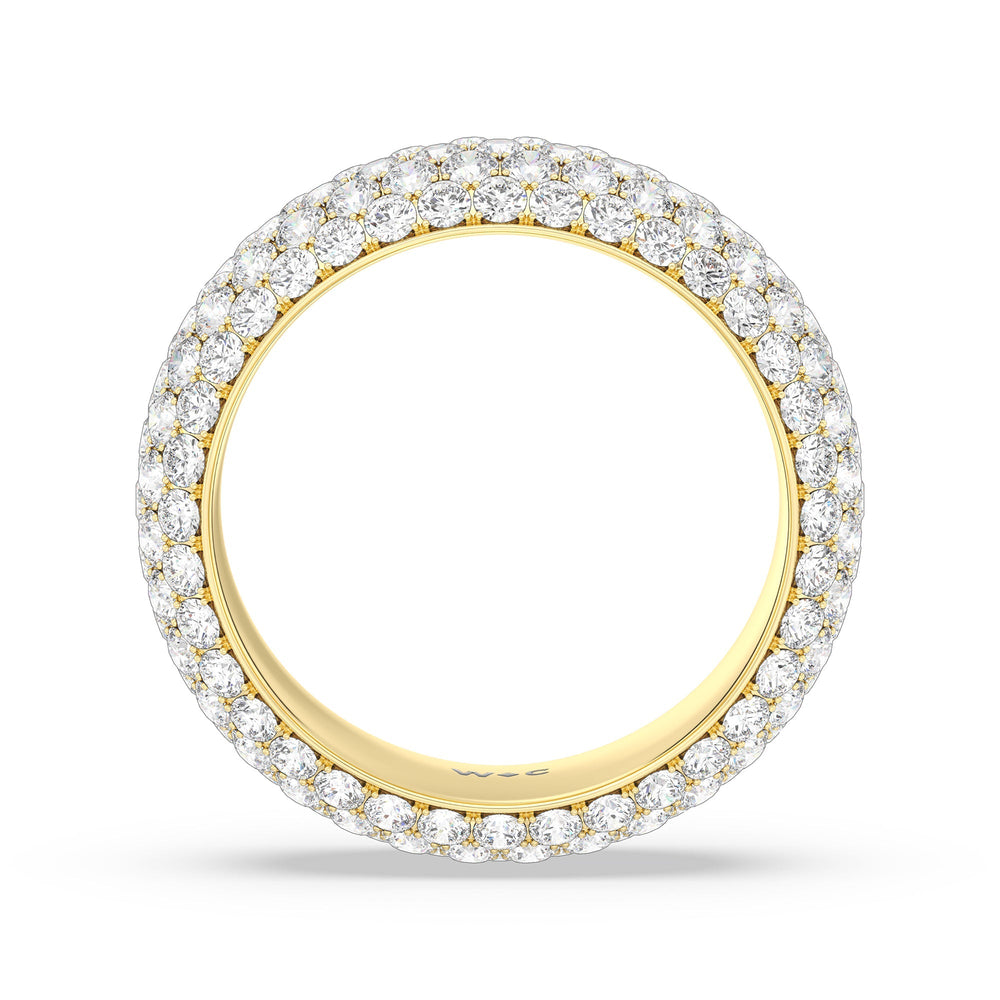 The Windsor Slim Eternity Ring with 18KT Yellow Gold / Lab / 4 Cut Diamond in 14KT Yellow Gold / Lab / 4 view 4
