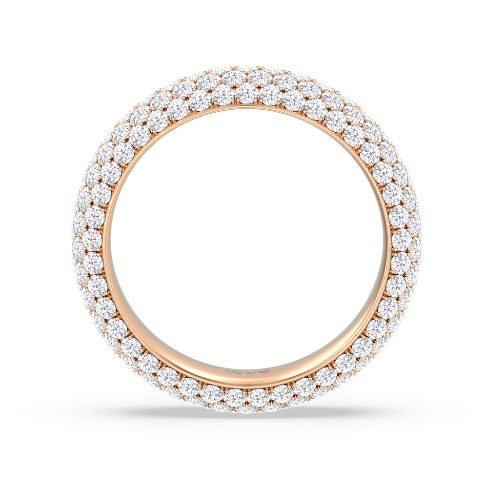 The Windsor Midi Eternity Ring with 18KT Rose Gold / Lab / 3 Cut Diamond in 14KT Rose Gold / Lab / 3 view 2
