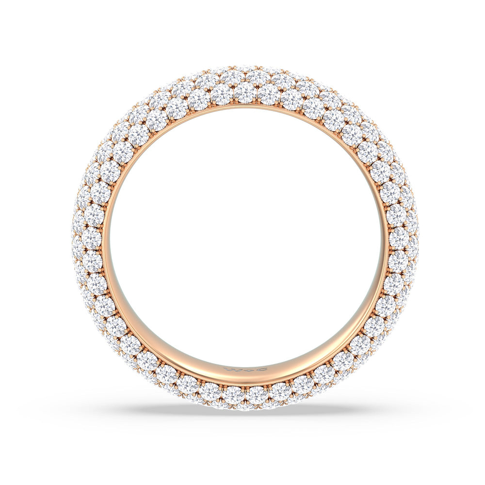 The Windsor Slim Eternity Ring with 18KT Rose Gold / Lab / 3 Cut Diamond in 14KT Rose Gold / Lab / 3 view 4

