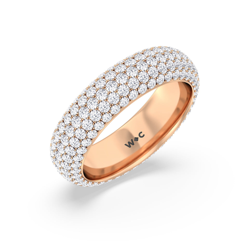 The Windsor Slim Eternity Ring with 18KT Rose Gold / Lab / 3 Cut Diamond in 14KT Rose Gold / Lab / 3 view 5

