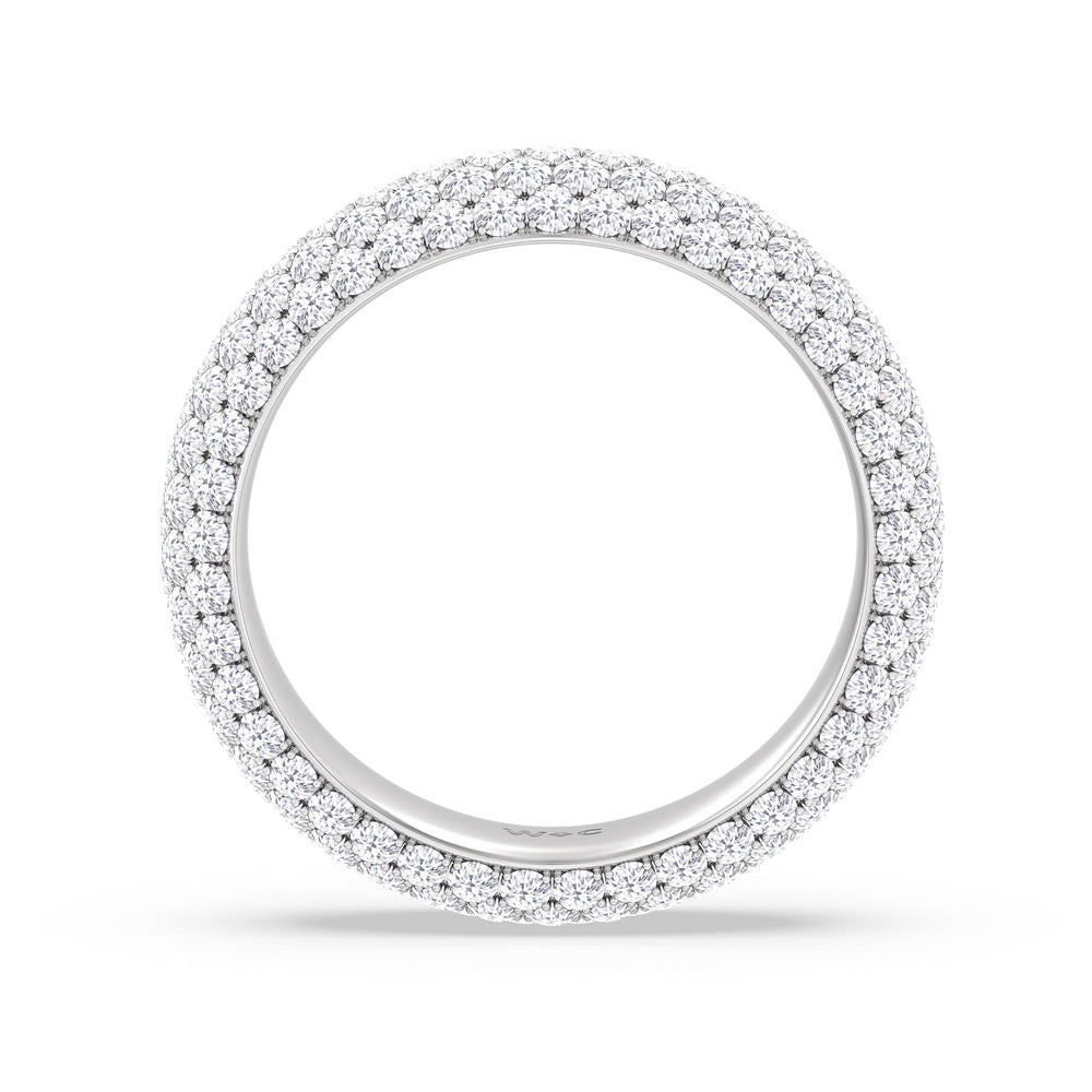 The Windsor Slim Eternity Ring with Platinum / Lab / 3 Cut Diamond in 14KT Platinum / Lab / 3 view 4
