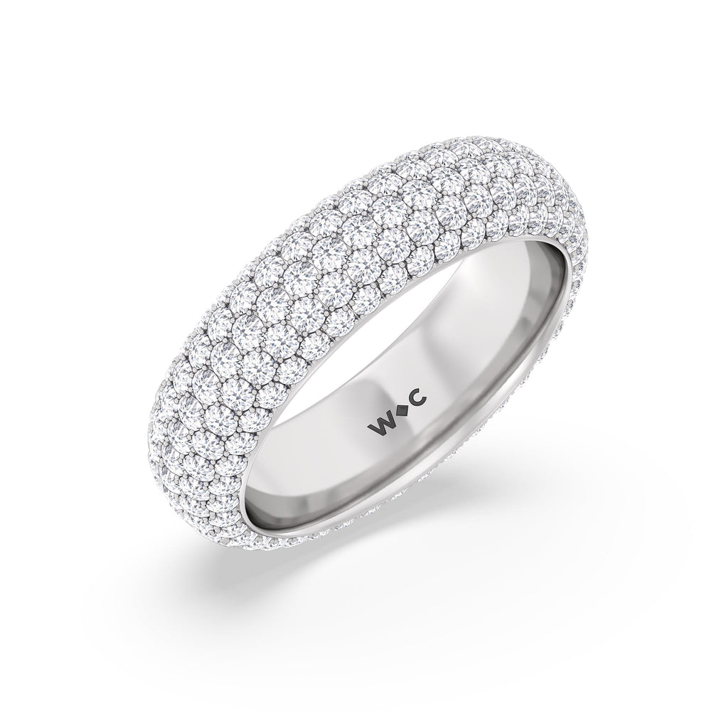 The Windsor Midi Eternity Ring with Platinum / Lab / 3 Cut Diamond in 14KT Platinum / Lab / 3 view 3

