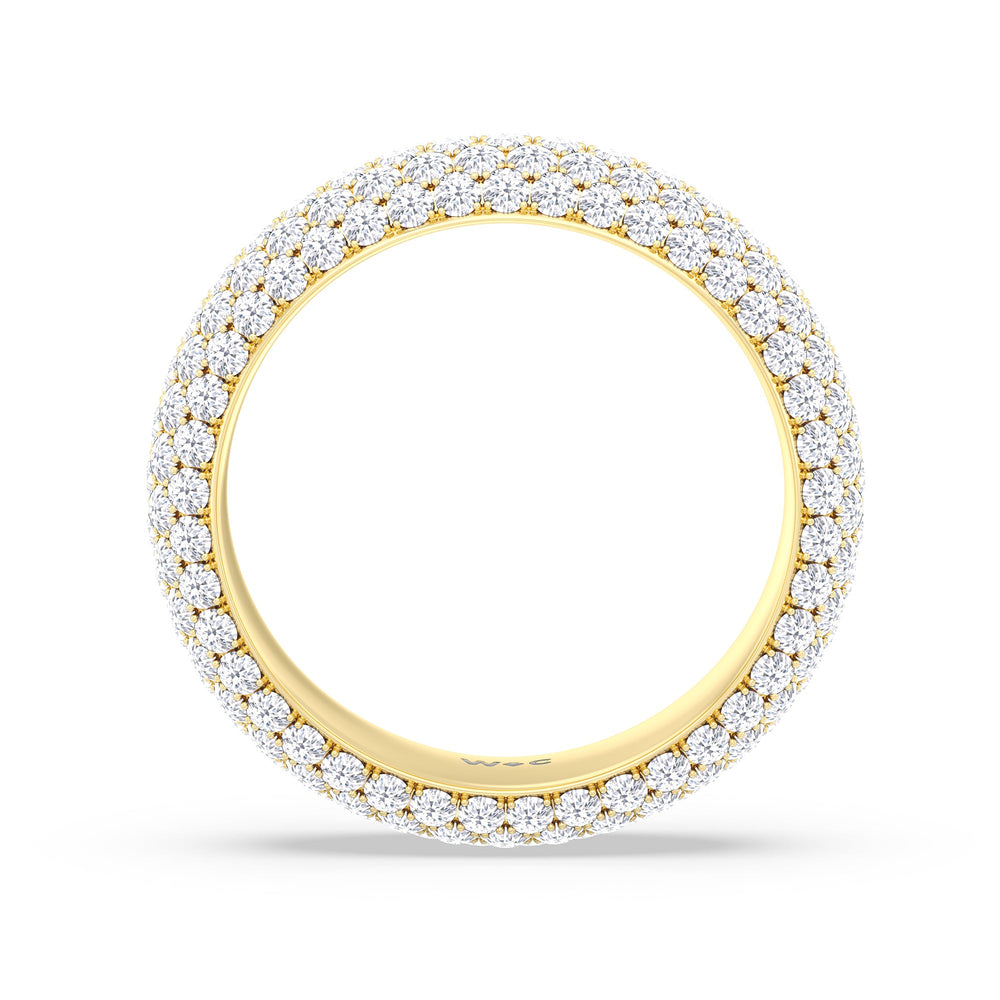 The Windsor Midi Eternity Ring with 18KT Yellow Gold / Lab / 3 Cut Diamond in 14KT Yellow Gold / Lab / 3 view 2
