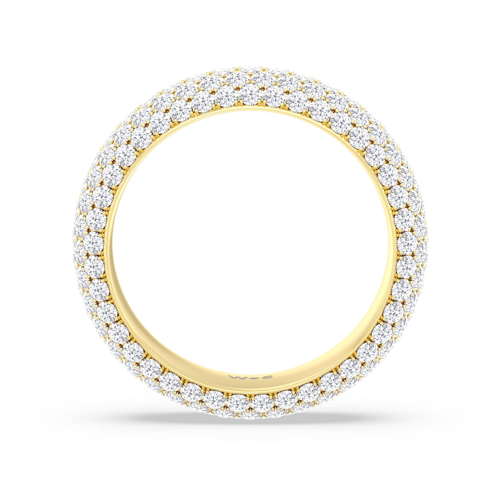 The Windsor Slim Eternity Ring with 18KT Yellow Gold / Lab / 3 Cut Diamond in 14KT Yellow Gold / Lab / 3 view 4
