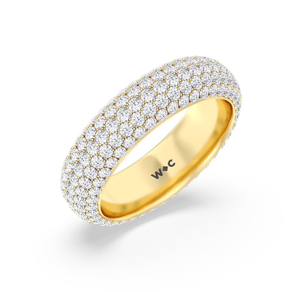 The Windsor Slim Eternity Ring with 18KT Yellow Gold / Lab / 3 Cut Diamond in 14KT Yellow Gold / Lab / 3 view 5
