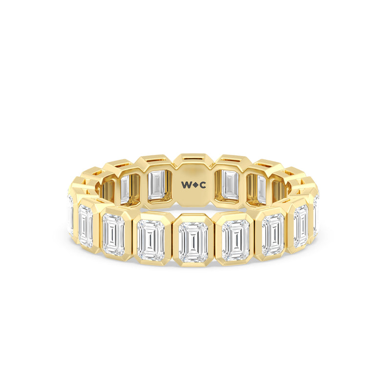 Emerald Bezel Eternity Ring