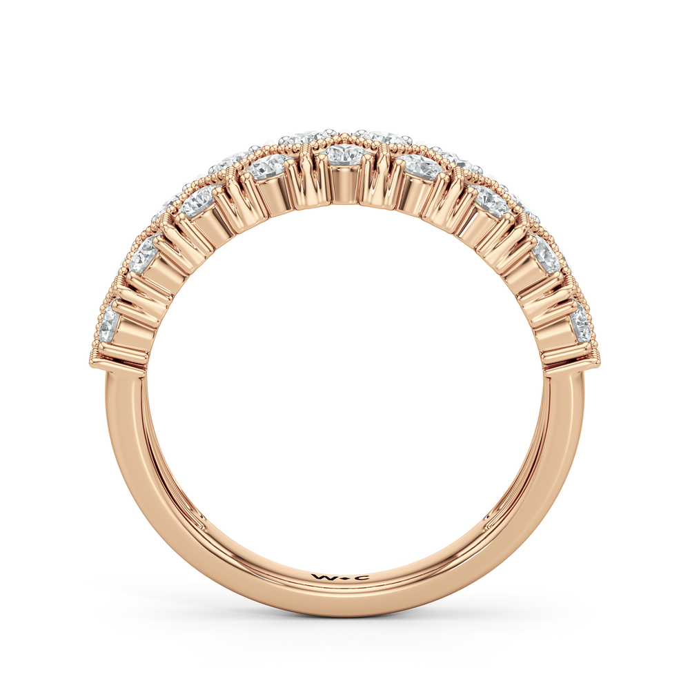 The LeVeque Ring with 18KT White & Rose Gold / Lab / 3/4 Cut Diamond in 14KT White & Rose Gold / Lab / 3/4 view 3
