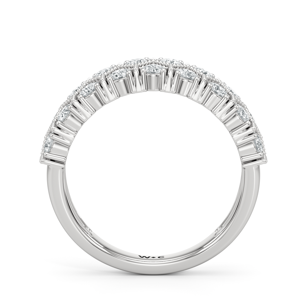 The LeVeque Ring with Platinum / Lab / 3/4 Cut Diamond in 14KT Platinum / Lab / 3/4 view 3
