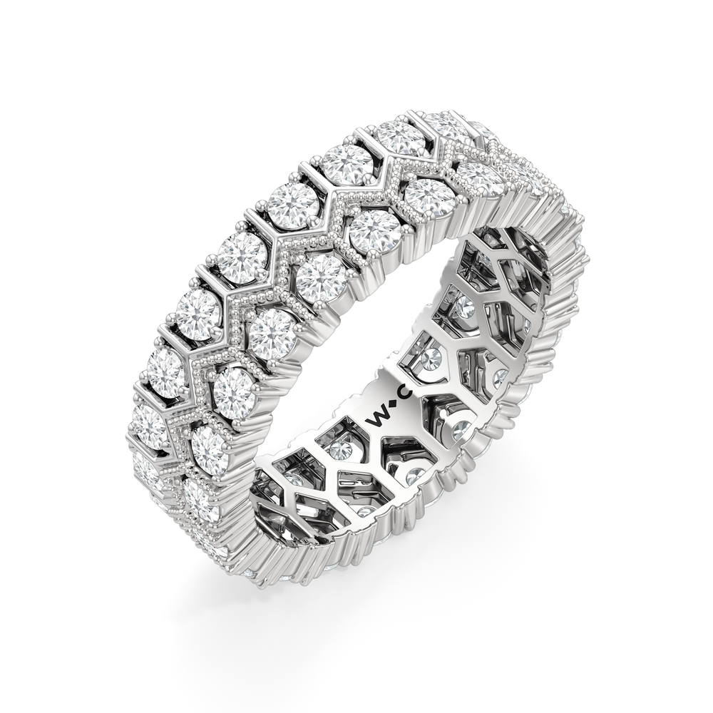 The Piscine Ring with Platinum / Lab / 1 7/8 Cut Diamond in 14KT Platinum / Lab / 1 7/8 view 4
