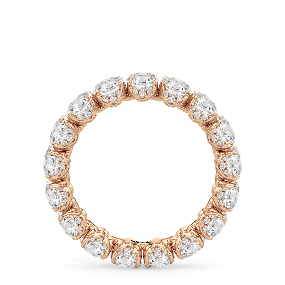 The Atrium Eternity Ring with 18KT Rose Gold / Lab / 5 Cut Diamond in 14KT Rose Gold / Lab / 5 view 2
