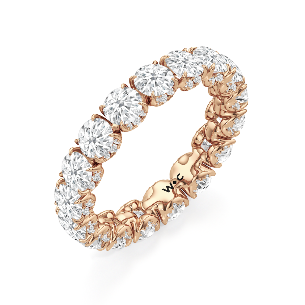 The Atrium Eternity Ring with 18KT Rose Gold / Lab / 5 Cut Diamond in 14KT Rose Gold / Lab / 5 view 3
