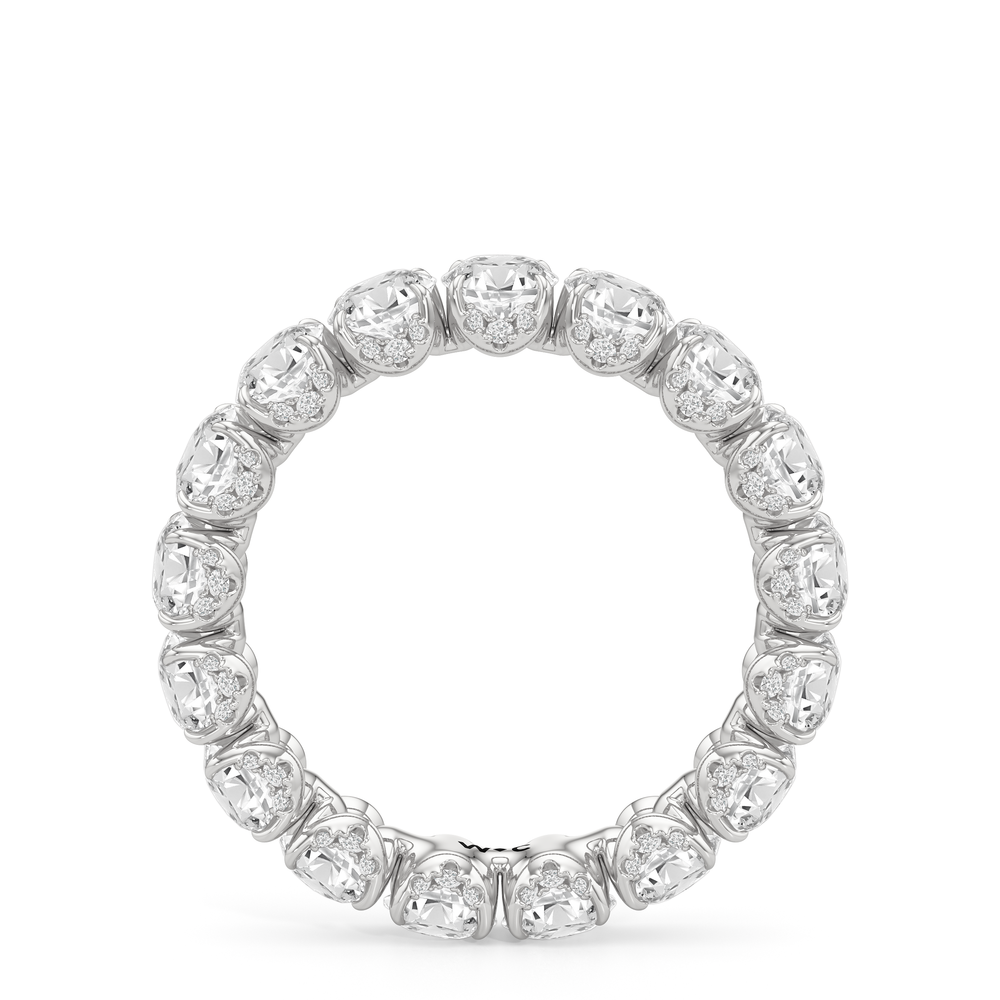 The Atrium Eternity Ring with Platinum / Lab / 5 Cut Diamond in 14KT Platinum / Lab / 5 view 2
