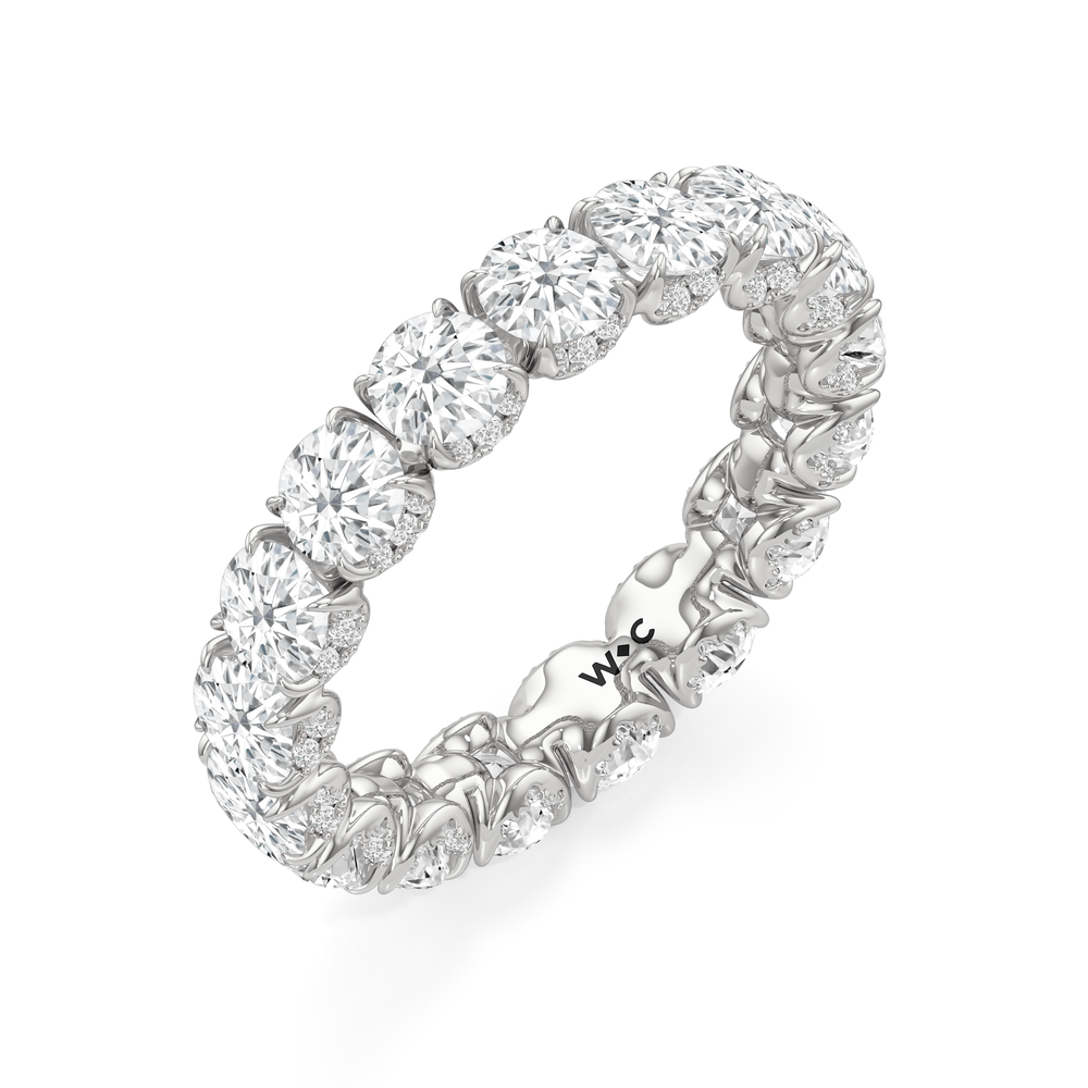 The Atrium Eternity Ring with Platinum / Lab / 5 Cut Diamond in 14KT Platinum / Lab / 5 view 3
