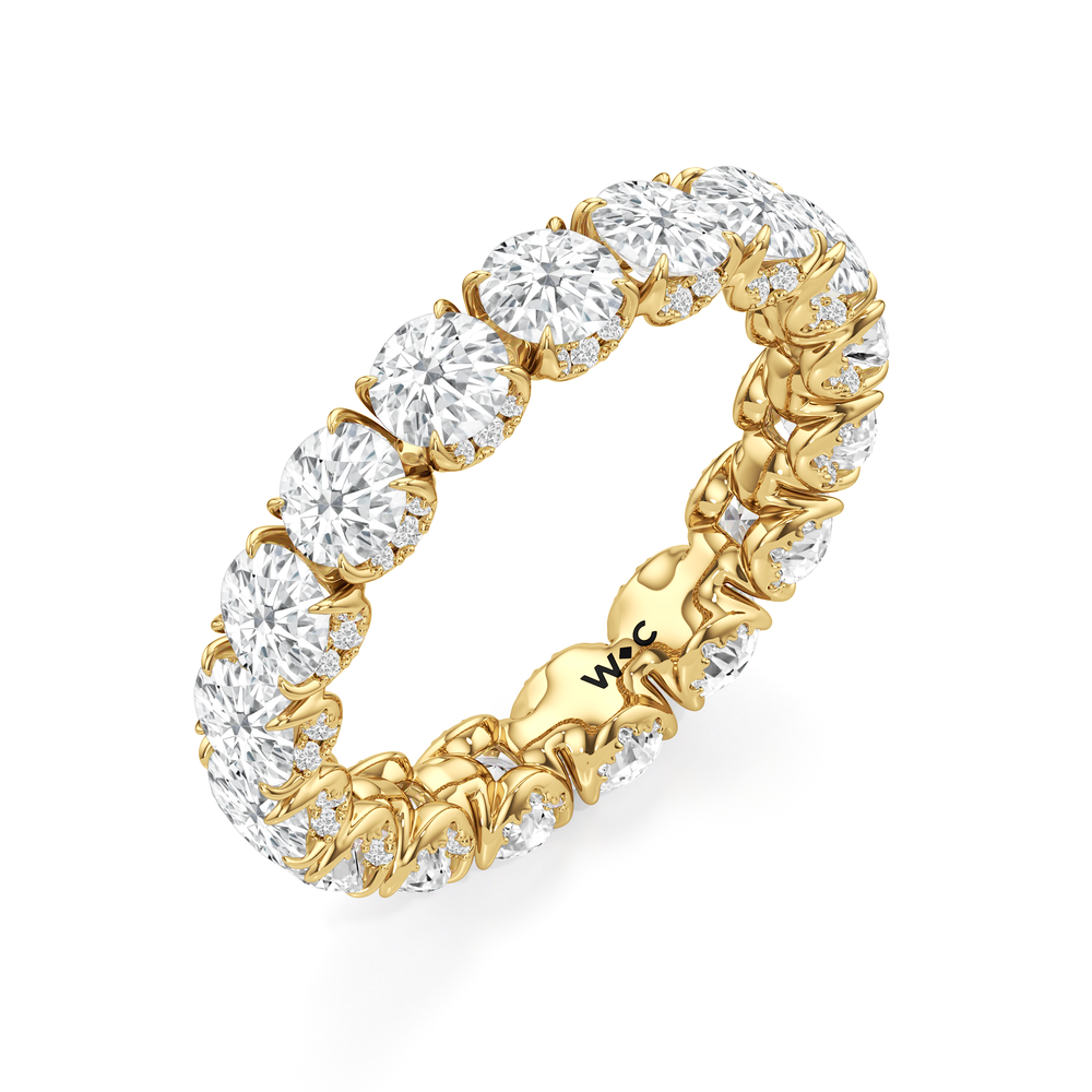 The Atrium Eternity Ring with 18KT Yellow Gold / Lab / 5 Cut Diamond in 14KT Yellow Gold / Lab / 5 view 3
