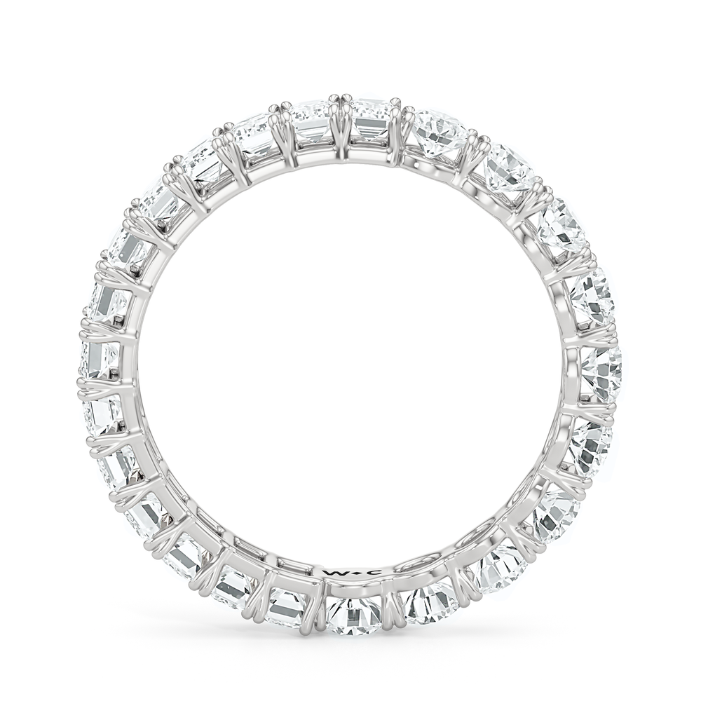 Gemini Half & Half Eternity Band (E+ VS+) with Platinum / Lab / 3 Cut Diamond in 14KT Platinum / Lab / 3 view 4
