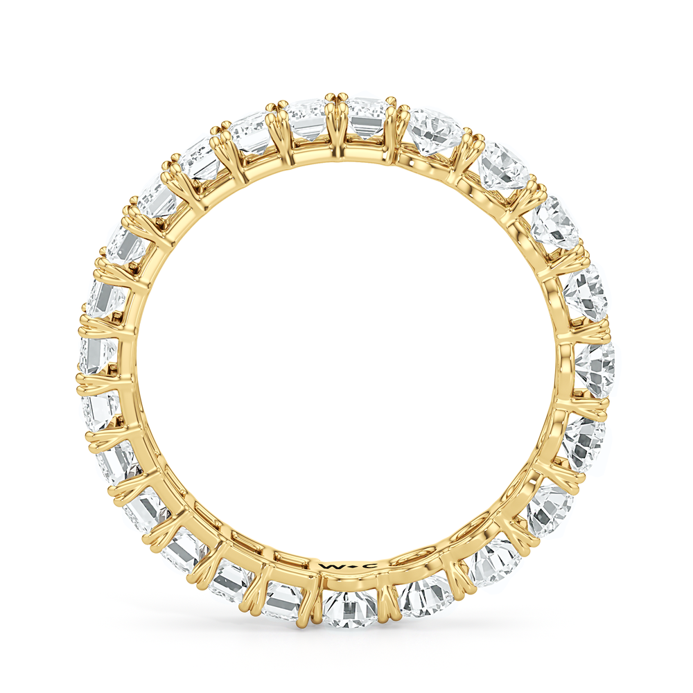 Gemini Half & Half Eternity Band (E+ VS+) with 18KT Yellow Gold / Lab / 3 Cut Diamond in 14KT Yellow Gold / Lab / 3 view 4
