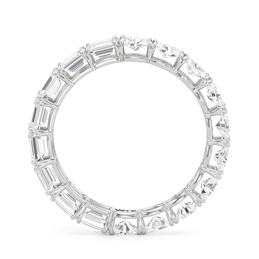 Equinox Half & Half Eternity Band (E+ VS+) with Platinum / Lab / 3 Cut Diamond in 14KT Platinum / Lab / 3 view 4
