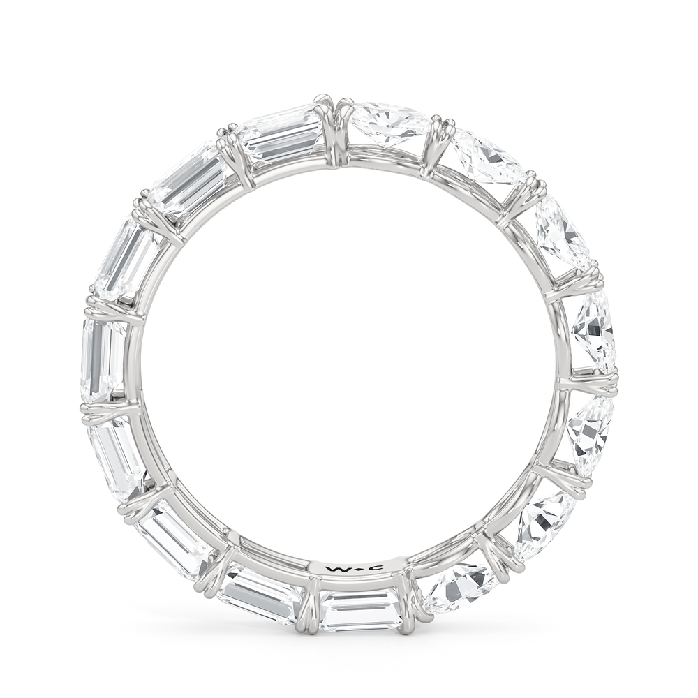 Equinox Half & Half Eternity Band (F/G SI+) with Platinum / Lab / 4 Cut Diamond in 14KT Platinum / Lab / 4 view 4
