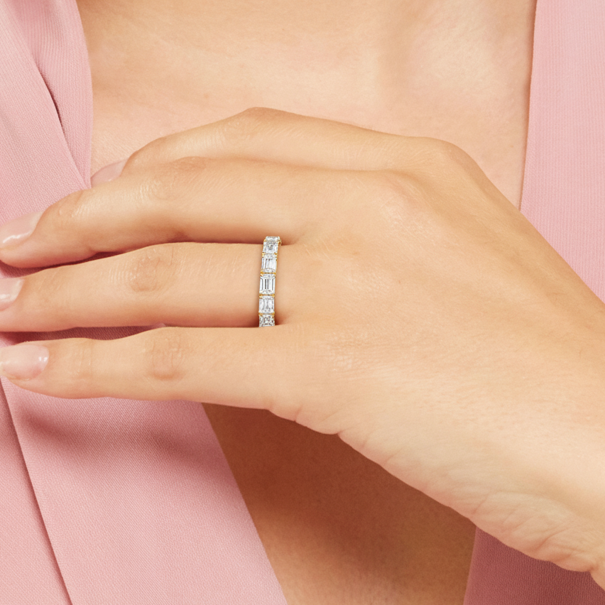 Equinox Half & Half Eternity Band (E+ VS+) with 18KT Rose Gold / Lab / 5 Cut Diamond in 14KT Rose Gold / Lab / 5 view 2
