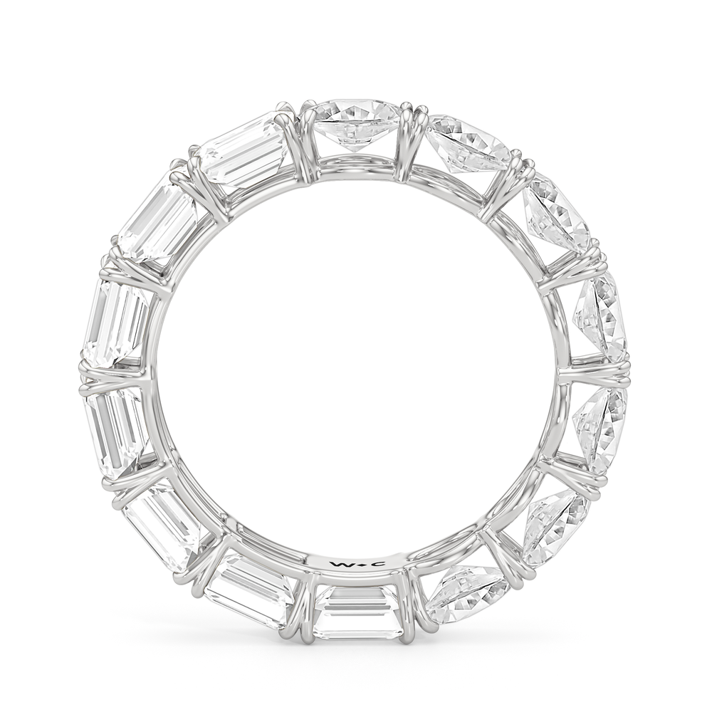 Equinox Half & Half Eternity Band (E+ VS+) with Platinum / Lab / 5 Cut Diamond in 14KT Platinum / Lab / 5 view 4
