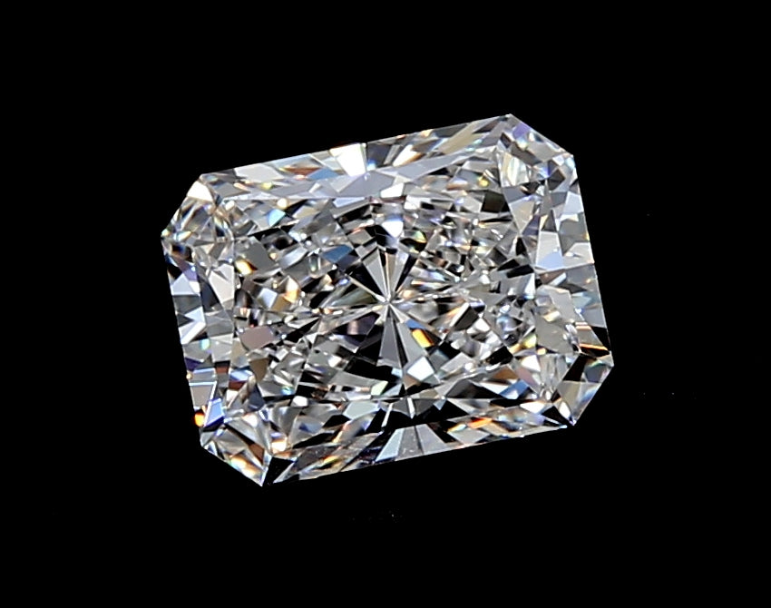 3.01 Carat Radiant Lab Diamond with  Cut Diamond in 14KT  view 1
