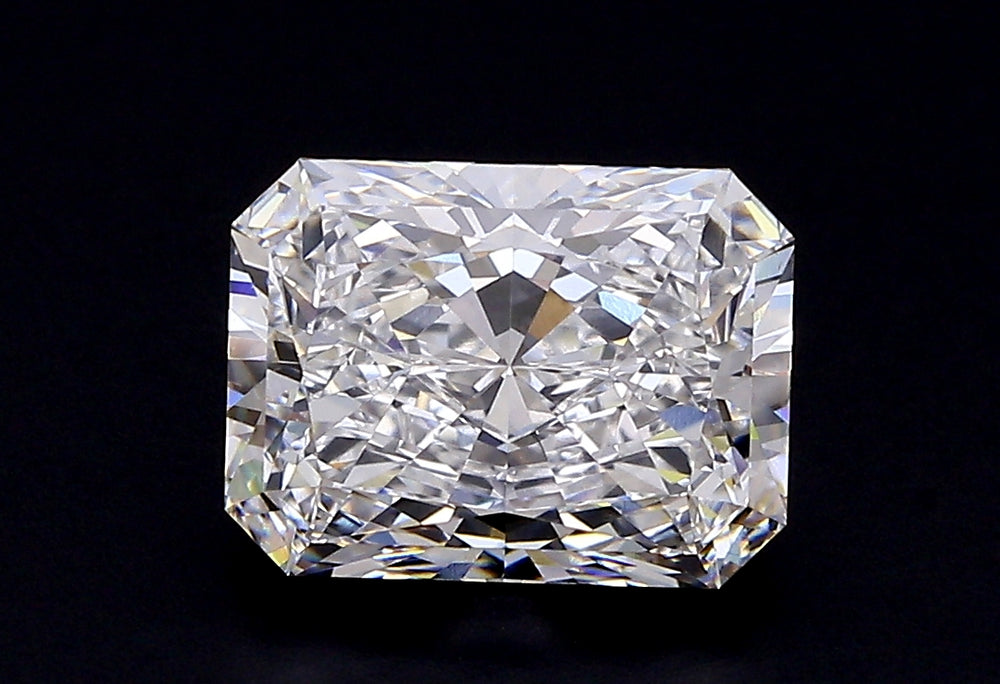 3.08 Carat Radiant Lab Diamond with  Cut Diamond in 14KT  view 1
