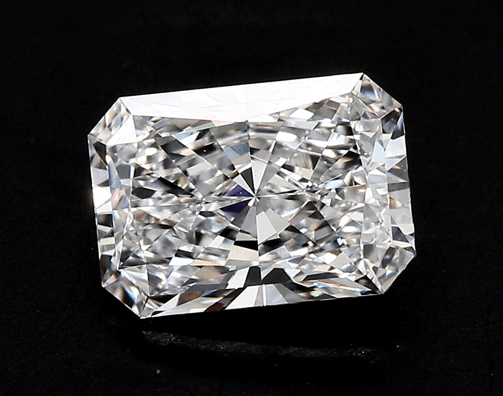 3.58 Carat Radiant Lab Diamond with  Cut Diamond in 14KT  view 1

