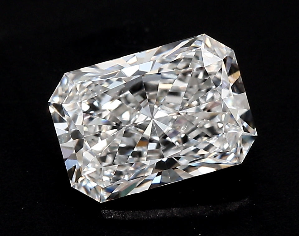 3.74 Carat Radiant Lab Diamond with  Cut Diamond in 14KT  view 1
