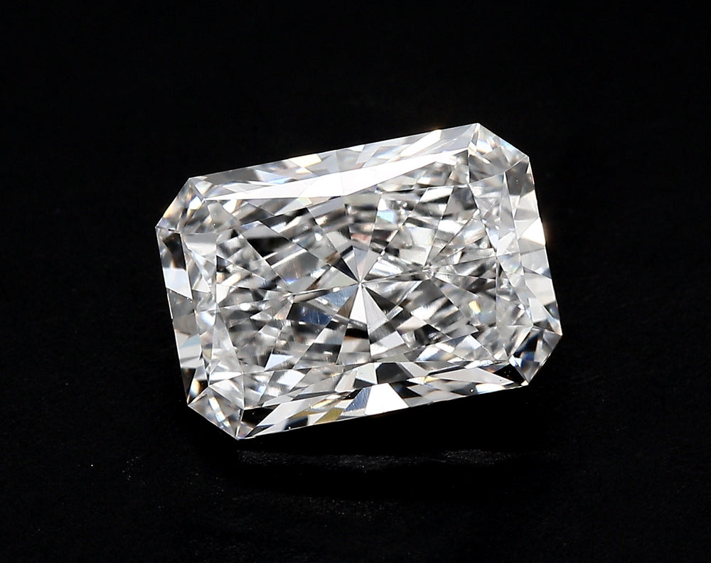3.03 Carat Radiant Lab Diamond with  Cut Diamond in 14KT  view 1
