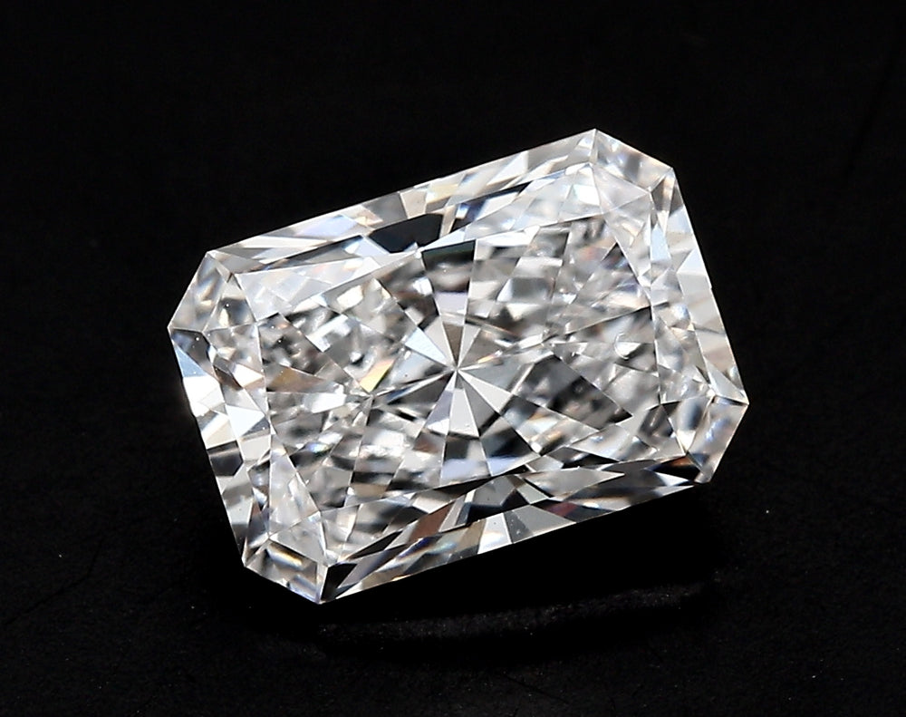 3.46 Carat Radiant Lab Diamond with  Cut Diamond in 14KT  view 1
