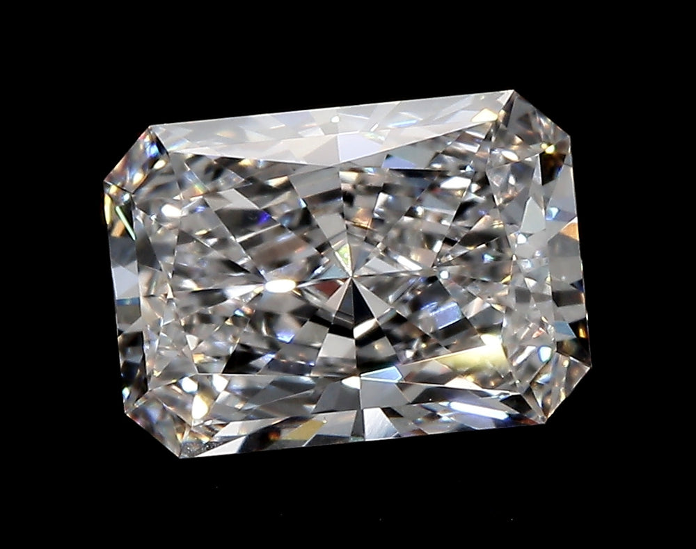 3.26 Carat Radiant Lab Diamond with  Cut Diamond in 14KT  view 1
