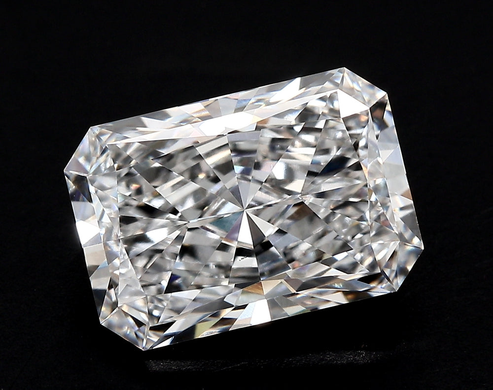 3.07 Carat Radiant Lab Diamond with  Cut Diamond in 14KT  view 1
