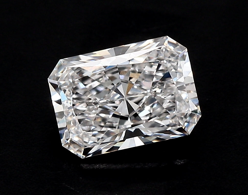 3.3 Carat Radiant Lab Diamond with  Cut Diamond in 14KT  view 1
