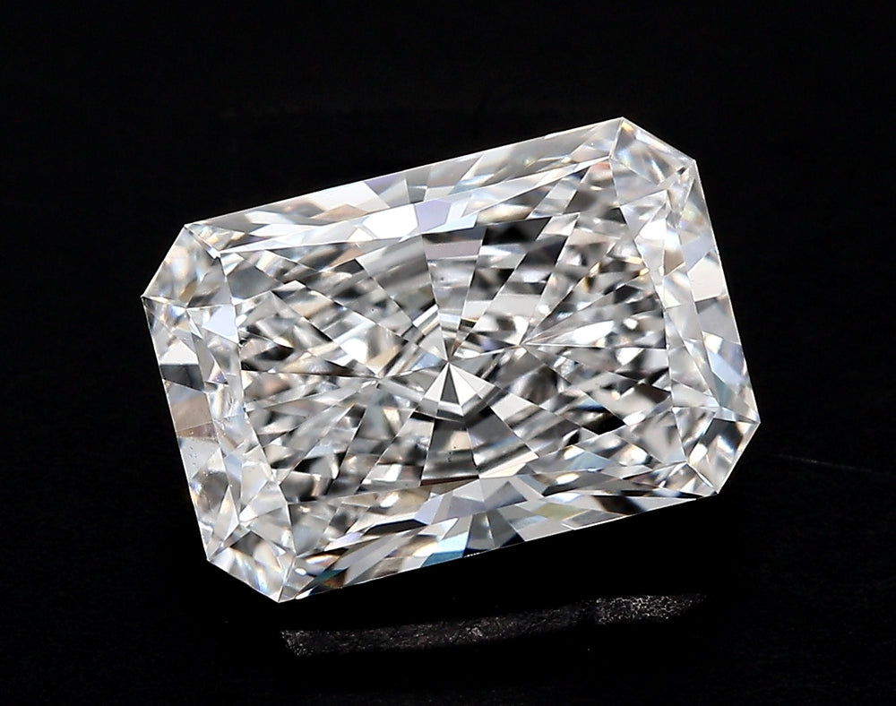7.65 Carat Radiant Lab Diamond with  Cut Diamond in 14KT  view 1
