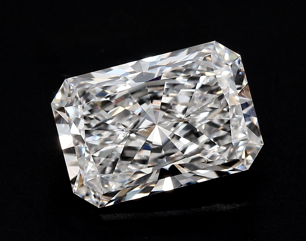 2.08 Carat Radiant Lab Diamond with  Cut Diamond in 14KT  view 1

