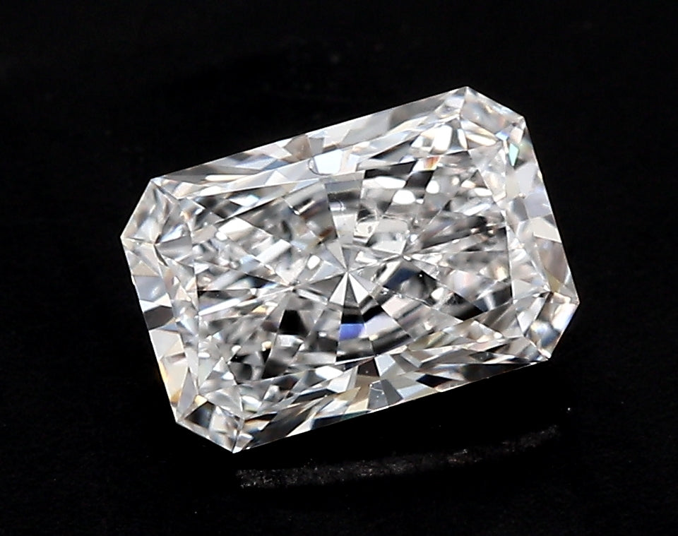 3.3 Carat Radiant Lab Diamond with  Cut Diamond in 14KT  view 1
