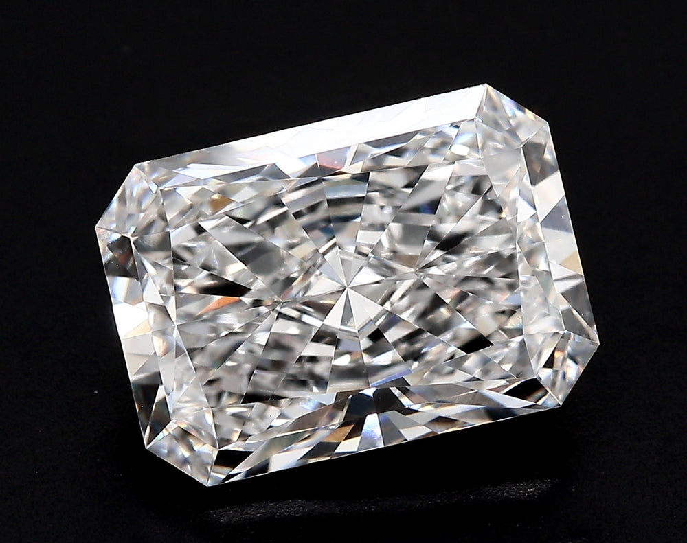 3.54 Carat Radiant Lab Diamond with  Cut Diamond in 14KT  view 1
