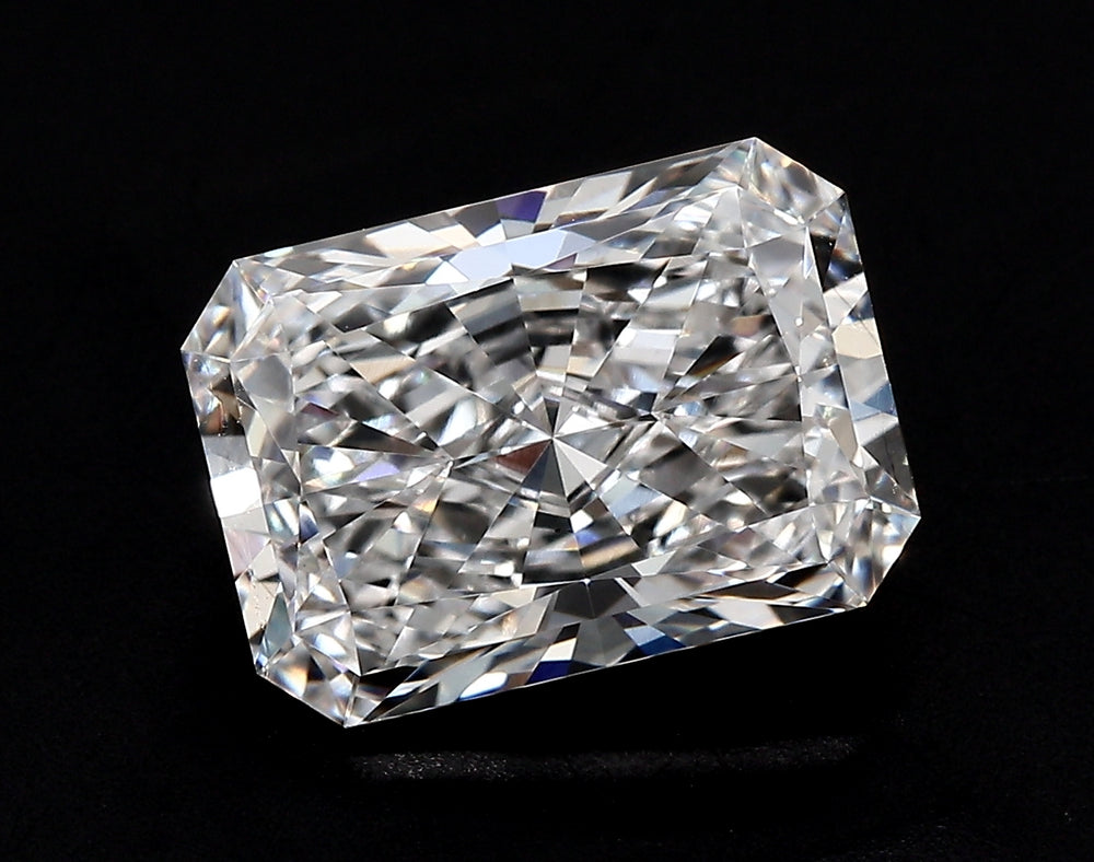 3.01 Carat Radiant Lab Diamond with  Cut Diamond in 14KT  view 1
