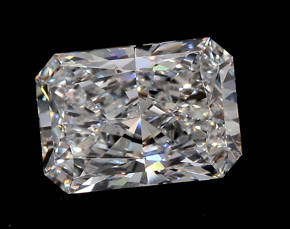 2.5 Carat Radiant Lab Diamond with  Cut Diamond in 14KT  view 1
