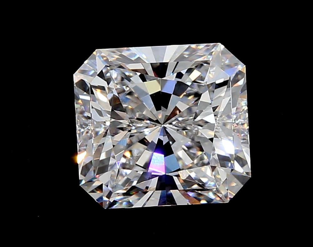 3.06 Carat Radiant Lab Diamond with  Cut Diamond in 14KT  view 1
