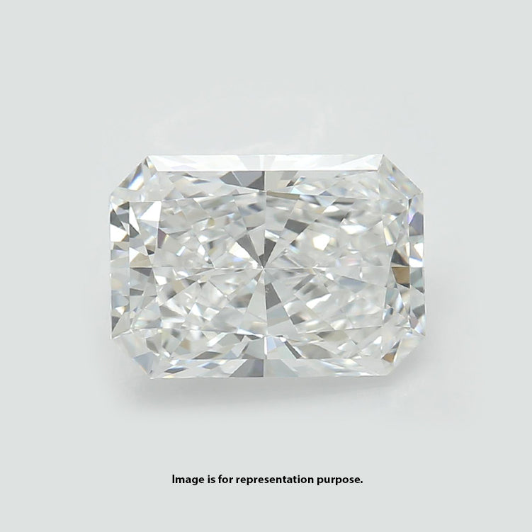 4.01 Carat Radiant Lab Diamond with  Cut Diamond in 14KT  view 1
