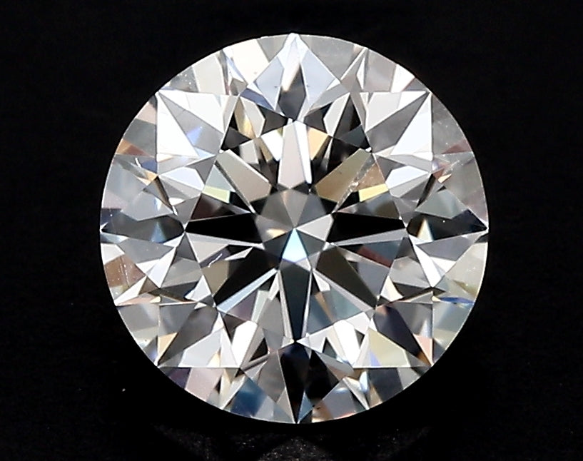 4.29 Carat Round Lab Diamond with  Cut Diamond in 14KT  view 1
