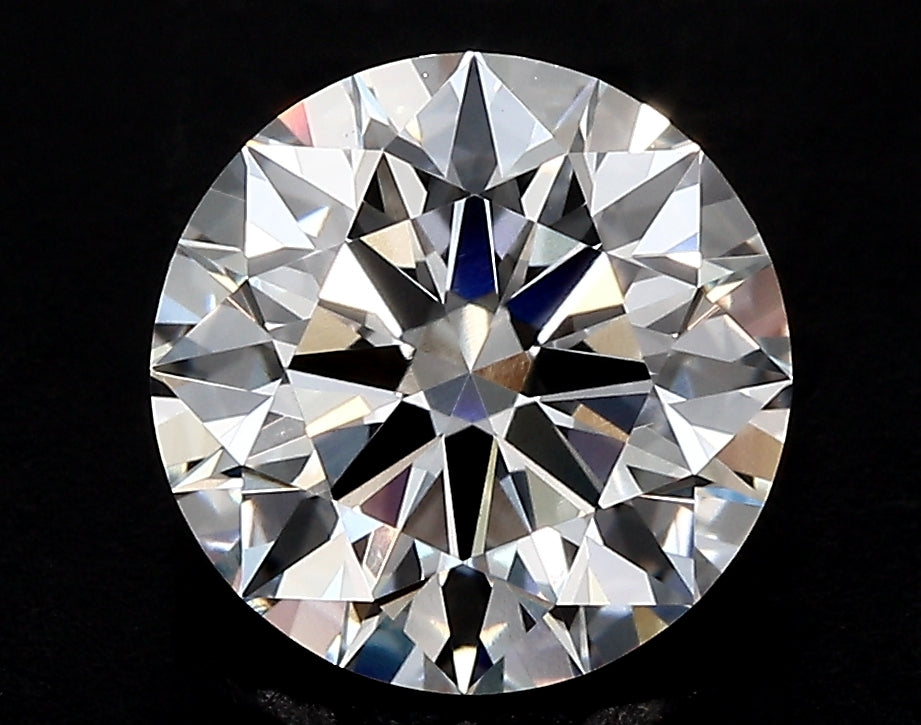 3.7 Carat Round Lab Diamond with  Cut Diamond in 14KT  view 1
