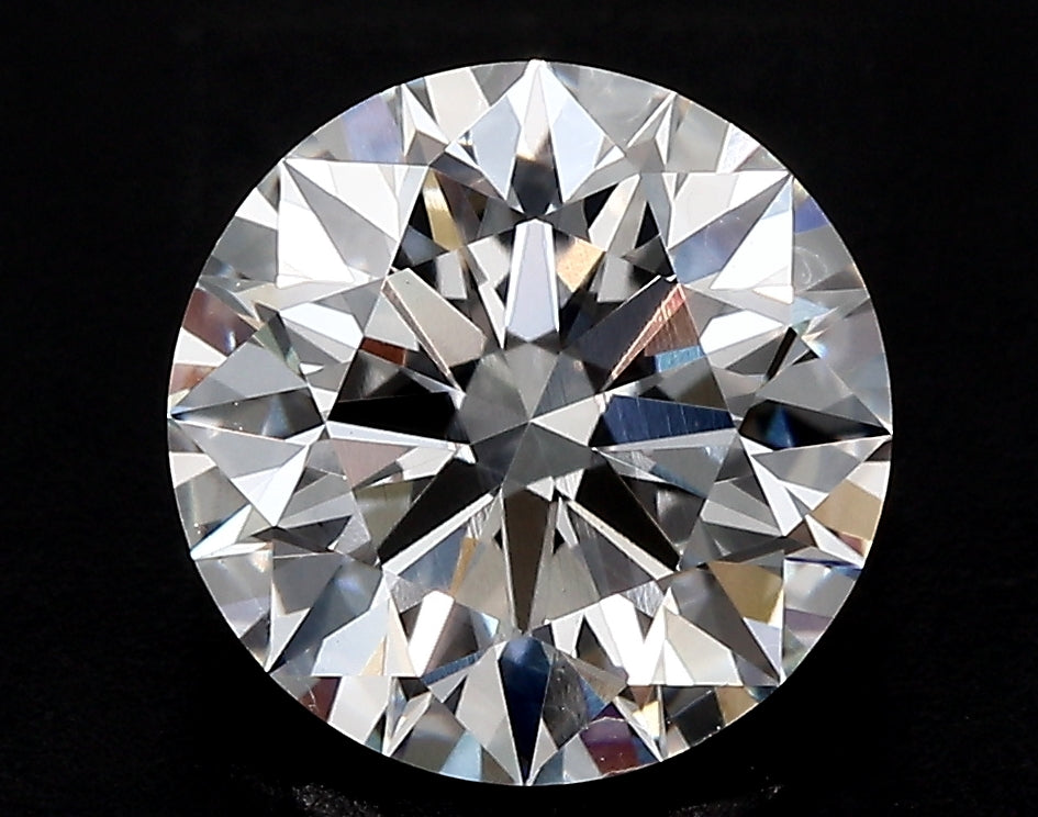 4.37 Carat Round Lab Diamond with  Cut Diamond in 14KT  view 1
