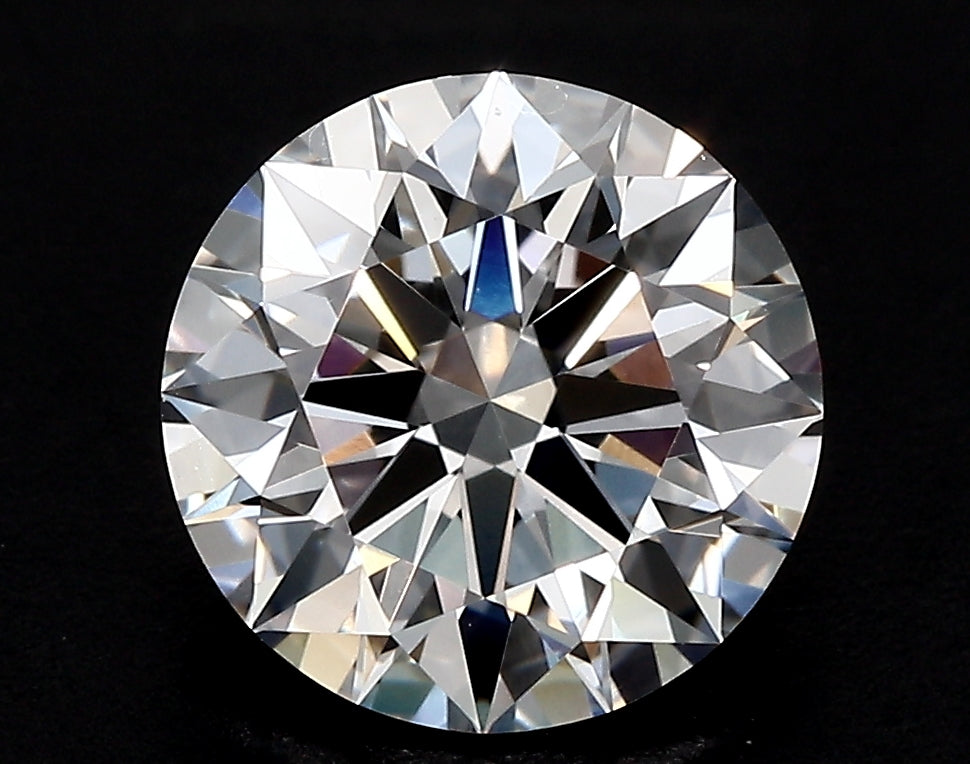 2.4 Carat Round Lab Diamond with  Cut Diamond in 14KT  view 1
