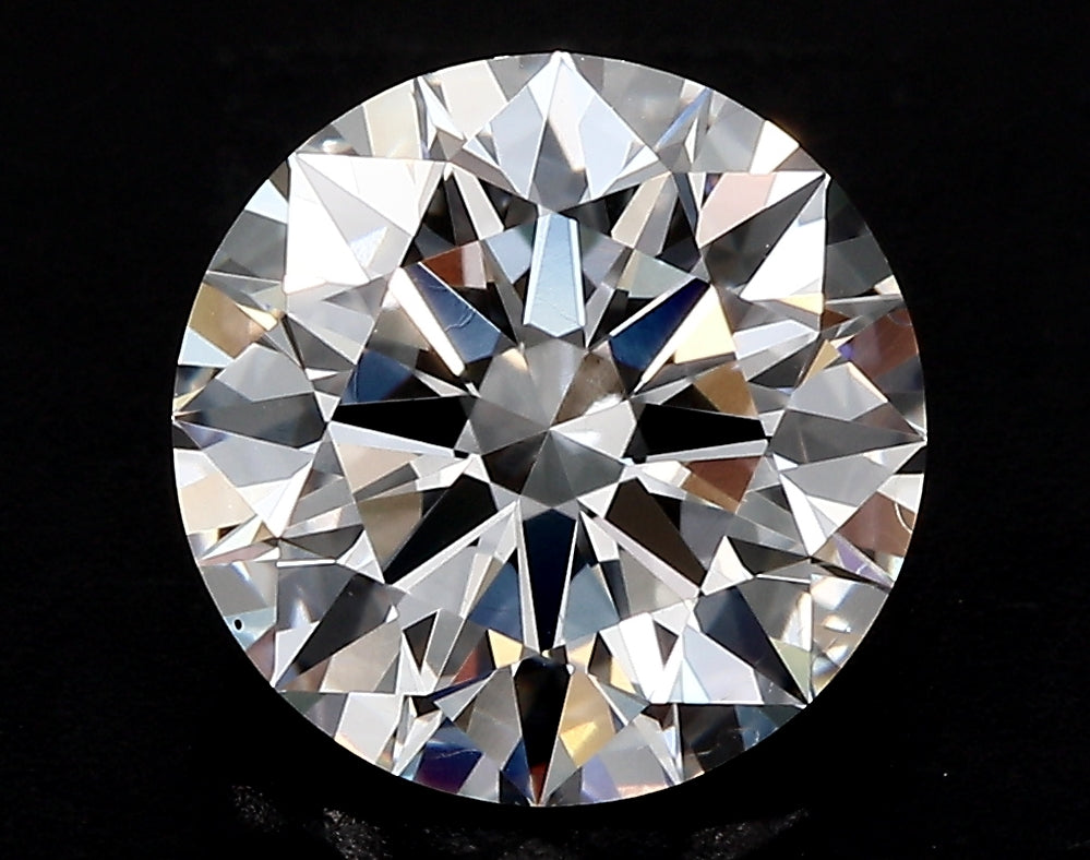 3.8 Carat Round Lab Diamond with  Cut Diamond in 14KT  view 1
